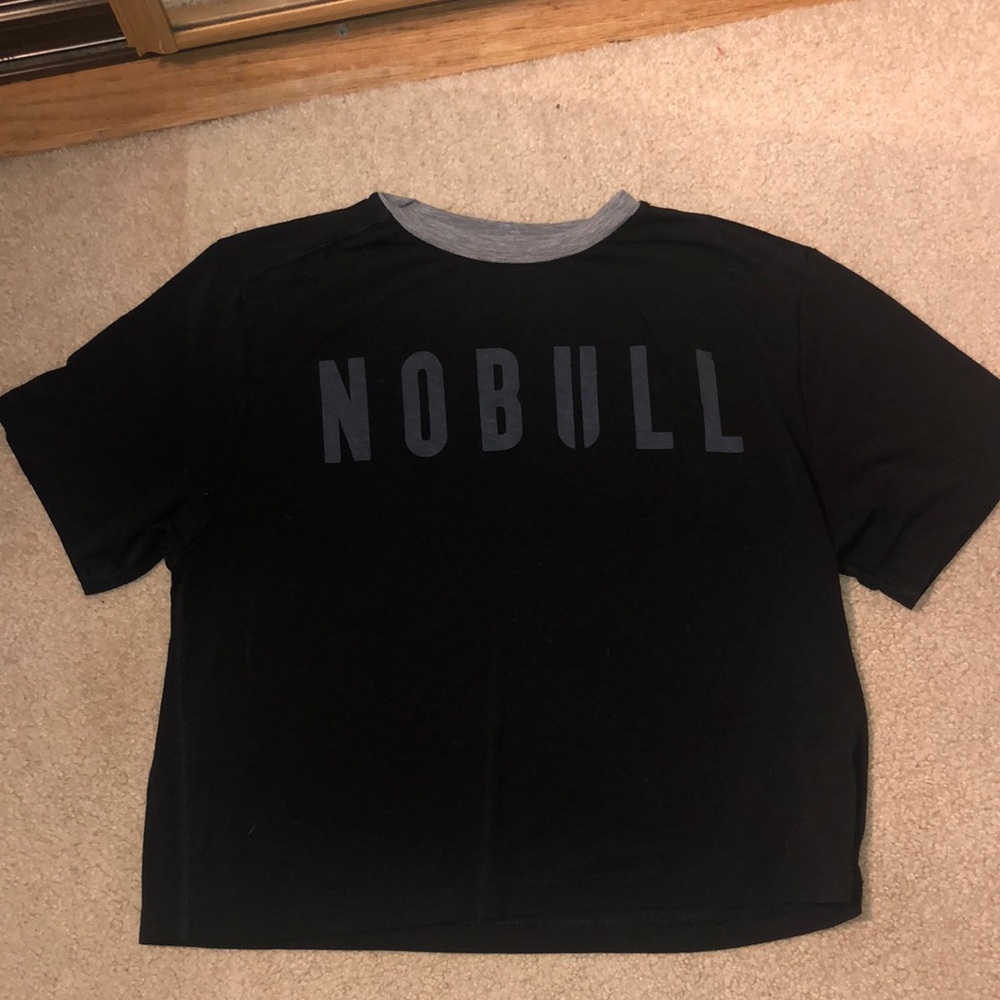 BLACK NOBULL CROPPED BOXY TEE